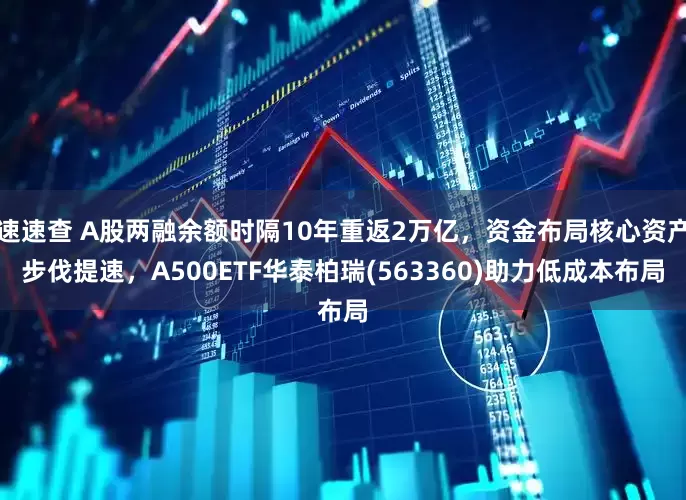 速速查 A股两融余额时隔10年重返2万亿，资金布局核心资产步伐提速，A500ETF华泰柏瑞(563360)助力低成本布局